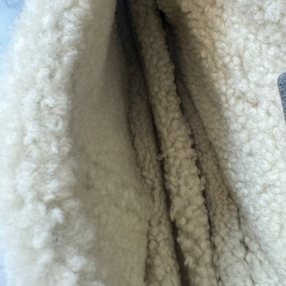 Christian Dior Shearling Saddle Bag Gray Shoulder Purse Suede/Gold CD Rare Auth - Picture 10 of 16